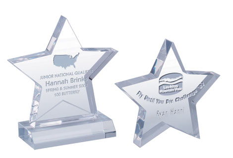 Acrylic Star Paperweight & Star Awards